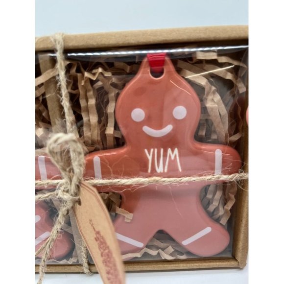 HTF NWT Rae Dunn Gingerbread Ornaments Set - Picture 3 of 3